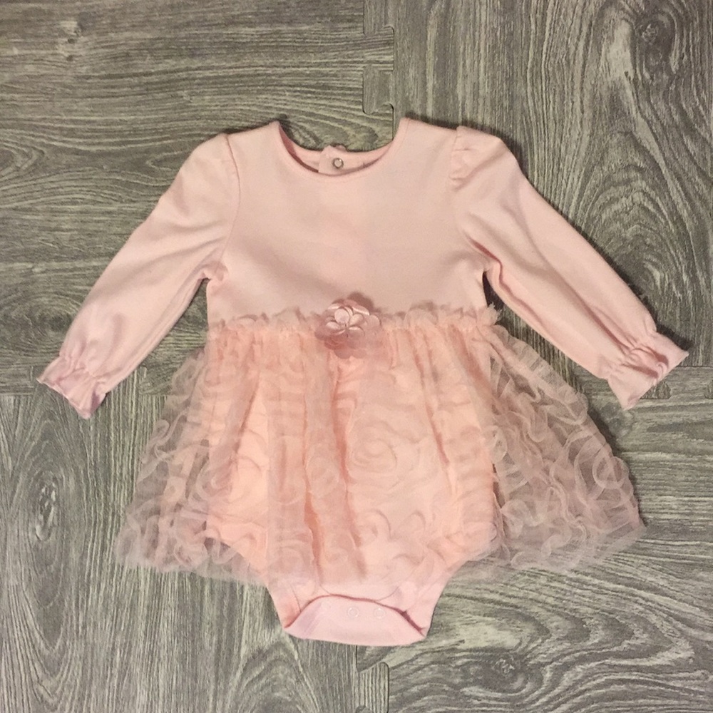 Pink Onesie with Lace Tutu